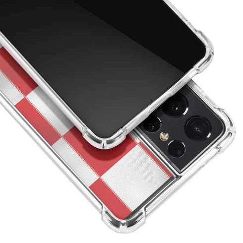 Croatia Soccer Flag Galaxy S21 Ultra 5G Clear Case